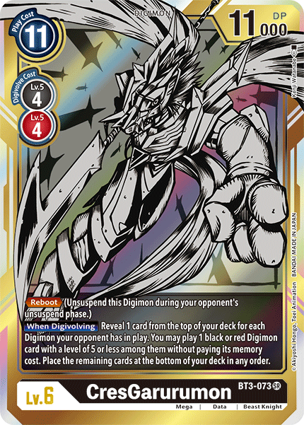 CresGarurumon [BT3-073] (Alternate Art) [Release Special Booster Ver.1.5] | Black Swamp Games