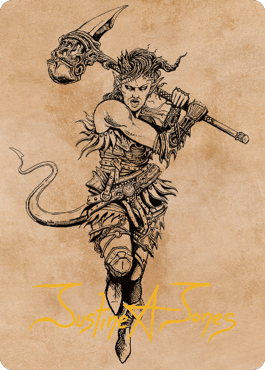Karlach, Fury of Avernus Art Card (54) (Gold-Stamped Signature) [Commander Legends: Battle for Baldur's Gate Art Series] | Black Swamp Games