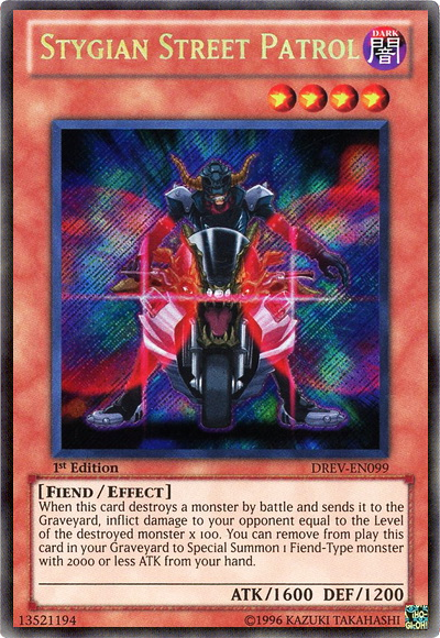 Stygian Street Patrol [DREV-EN099] Secret Rare | Black Swamp Games