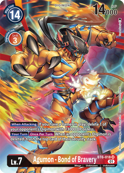 Agumon - Bond of Bravery [BT6-018] (Alternate Art) [Double Diamond] | Black Swamp Games