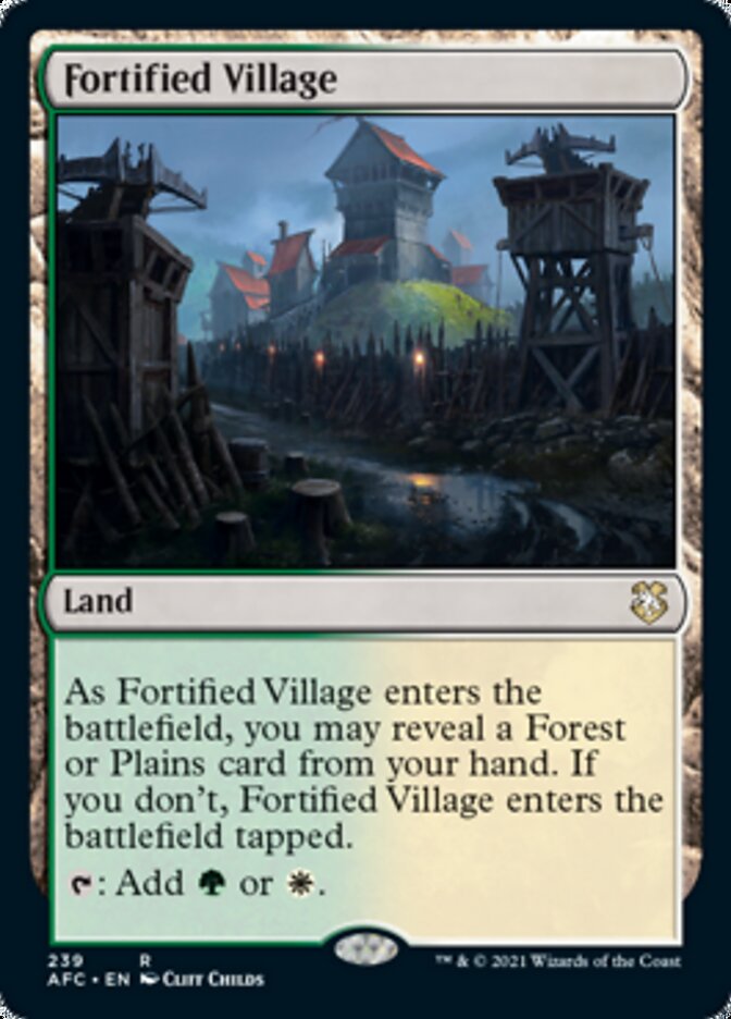 Fortified Village [Dungeons & Dragons: Adventures in the Forgotten Realms Commander] | Black Swamp Games