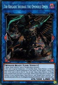 Tri-Brigade Shuraig the Ominous Omen [PHRA-EN048] Secret Rare | Black Swamp Games