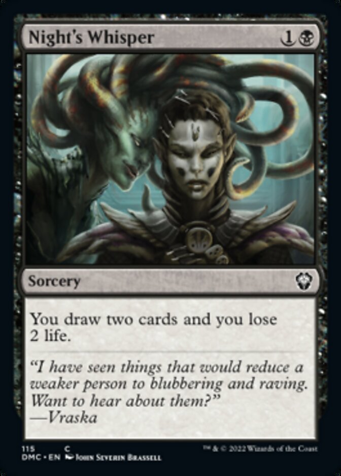 Night's Whisper [Dominaria United Commander] | Black Swamp Games