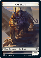Elf Warrior // Cat Beast Double-Sided Token [Starter Commander Decks] | Black Swamp Games