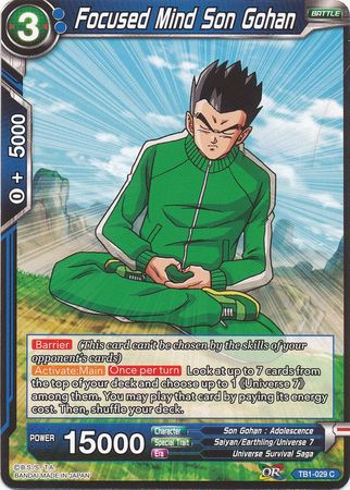 Focused Mind Son Gohan [TB1-029] | Black Swamp Games