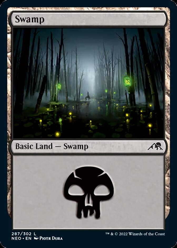 Swamp (287) [Kamigawa: Neon Dynasty] | Black Swamp Games