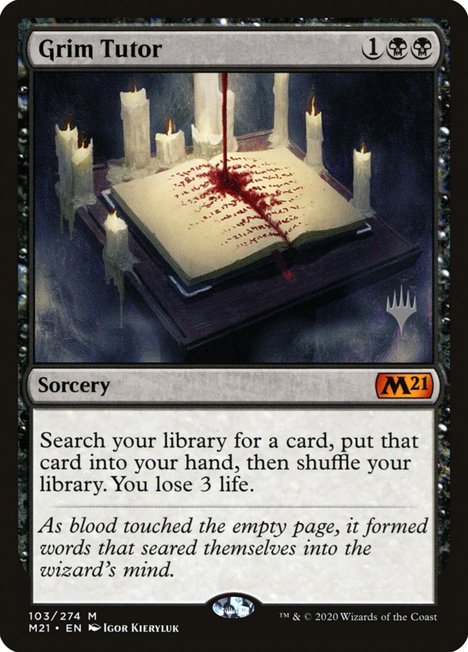 Grim Tutor (Promo Pack) [Core Set 2021 Promos] | Black Swamp Games