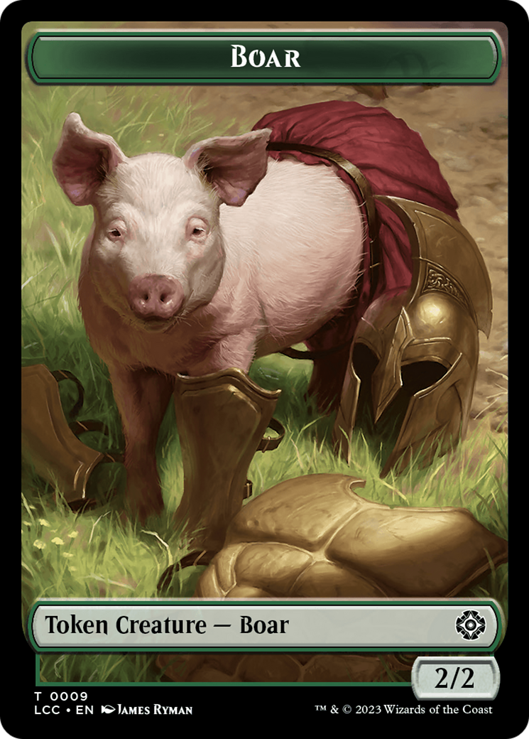 Boar // Merfolk (0005) Double-Sided Token [The Lost Caverns of Ixalan Commander Tokens] | Black Swamp Games