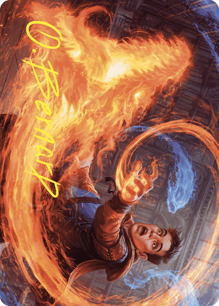 Frantic Firebolt Art Card (Gold-Stamped Signature) [Wilds of Eldraine Art Series] | Black Swamp Games