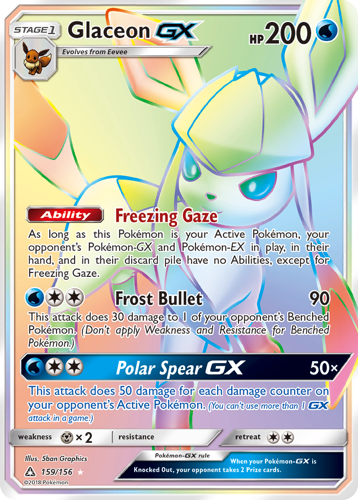 Glaceon GX (159/156) [Sun & Moon: Ultra Prism] | Black Swamp Games