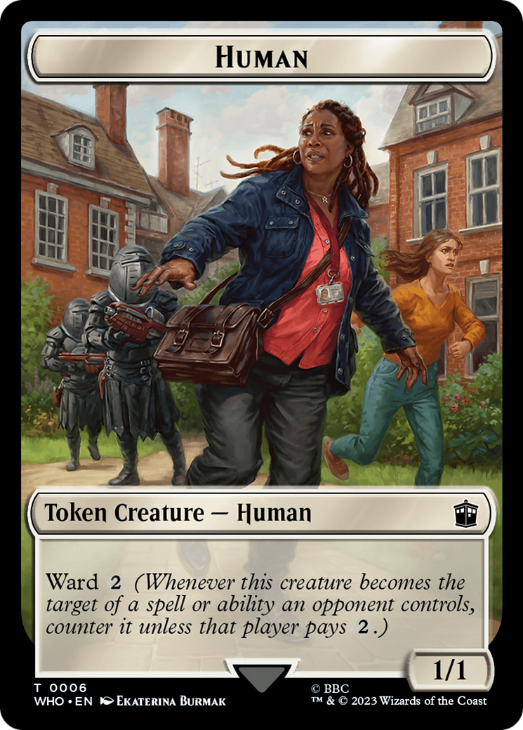 Human (0006) // Beast Double-Sided Token [Doctor Who Tokens] | Black Swamp Games