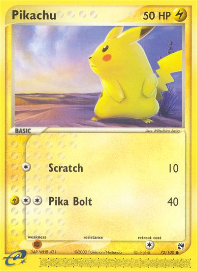 Pikachu (72/100) [EX: Sandstorm] | Black Swamp Games