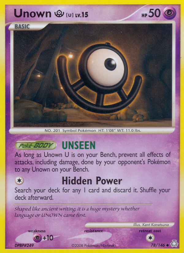 Unown U (78/146) [Diamond & Pearl: Legends Awakened] | Black Swamp Games