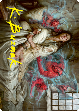 Eruth, Tormented Prophet Art Card (Gold-Stamped Signature) [Innistrad: Crimson Vow Art Series] | Black Swamp Games