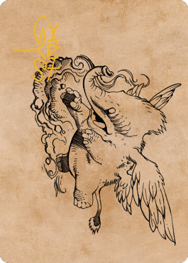 Lulu, Loyal Hollyphant Art Card (46) (Gold-Stamped Signature) [Commander Legends: Battle for Baldur's Gate Art Series] | Black Swamp Games
