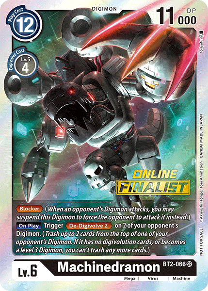 Machinedramon [BT2-066] (Online Finalist) [Release Special Booster Ver.1.0 Promos] | Black Swamp Games