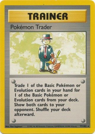 Pokemon Trader (77/102) [Base Set Unlimited] | Black Swamp Games