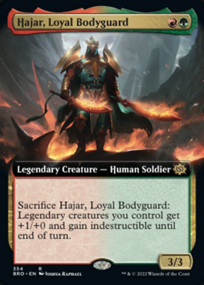 Hajar, Loyal Bodyguard (Extended Art) [The Brothers' War] | Black Swamp Games