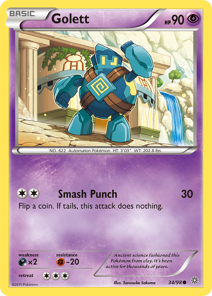 Golett (34/98) [XY: Ancient Origins] | Black Swamp Games