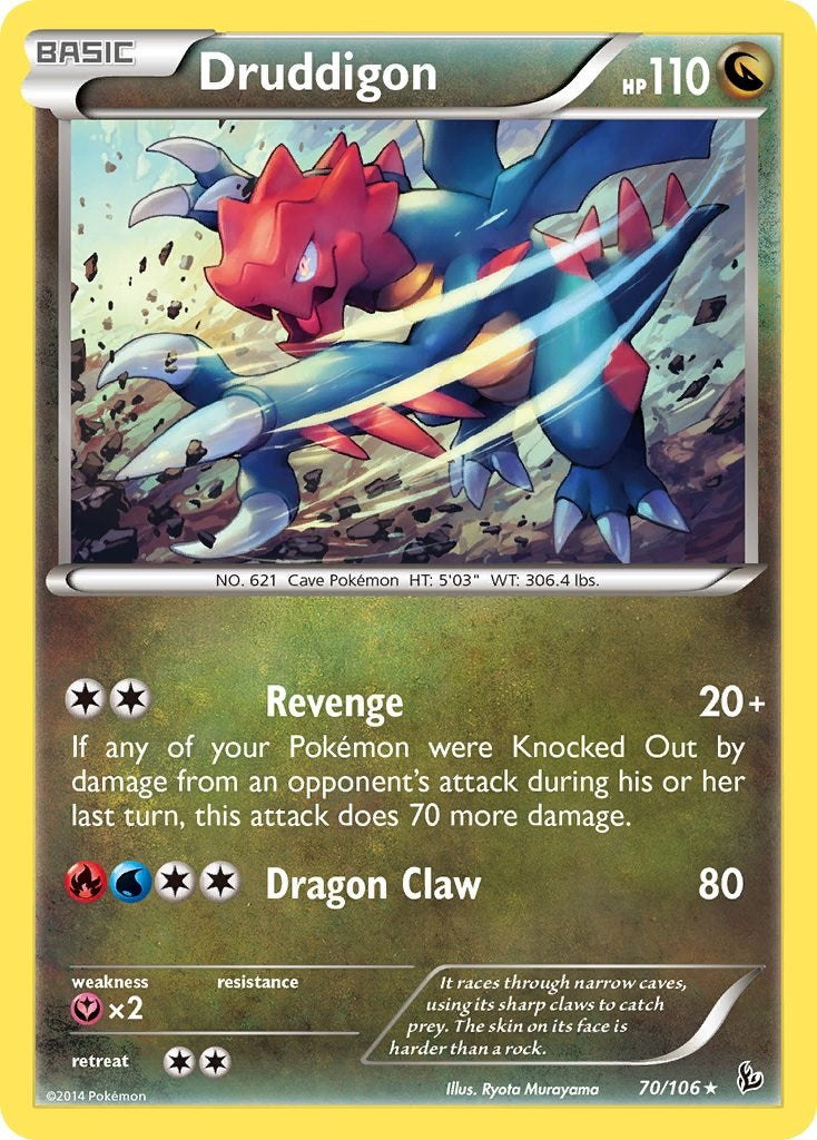 Druddigon (70/106) (Theme Deck Exclusive) [XY: Flashfire] | Black Swamp Games