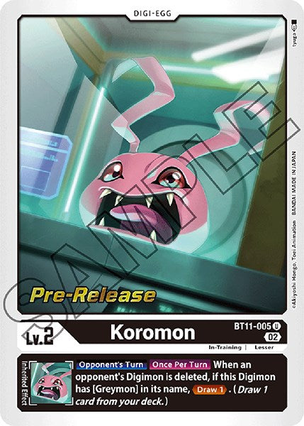 Koromon [BT11-005] [Dimensional Phase Pre-Release Promos] | Black Swamp Games