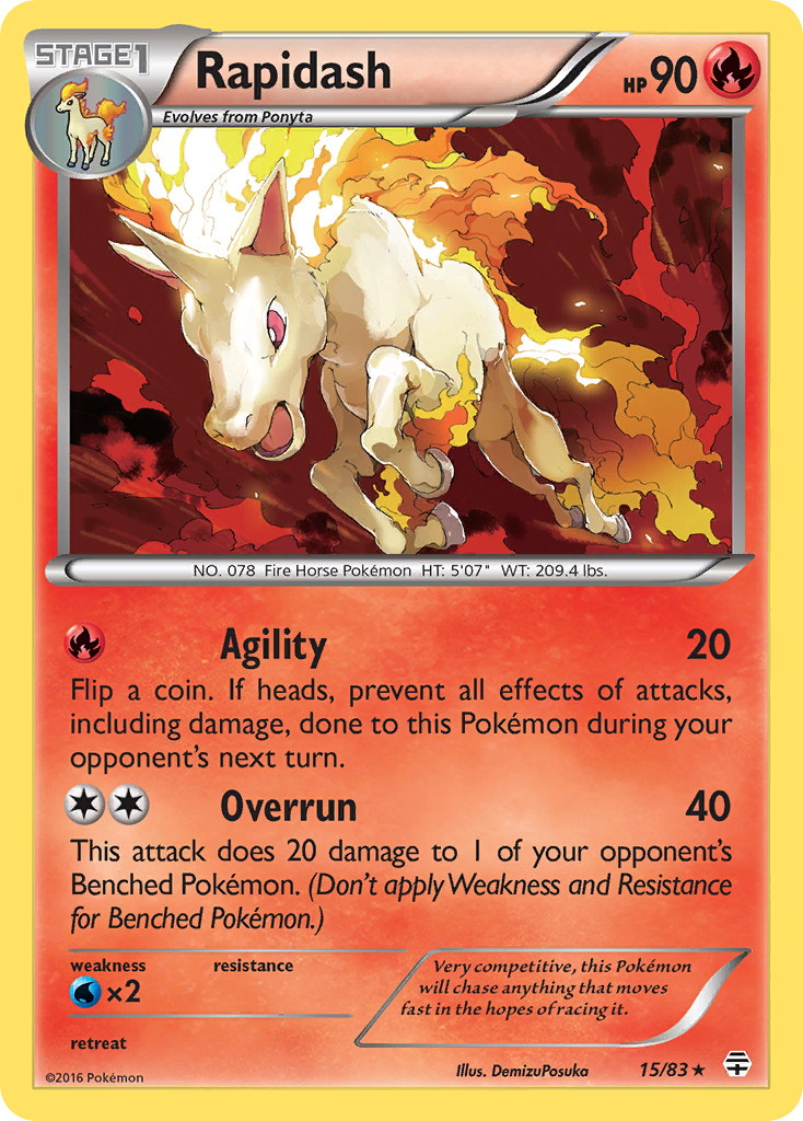 Rapidash (15/83) [XY: Generations] | Black Swamp Games