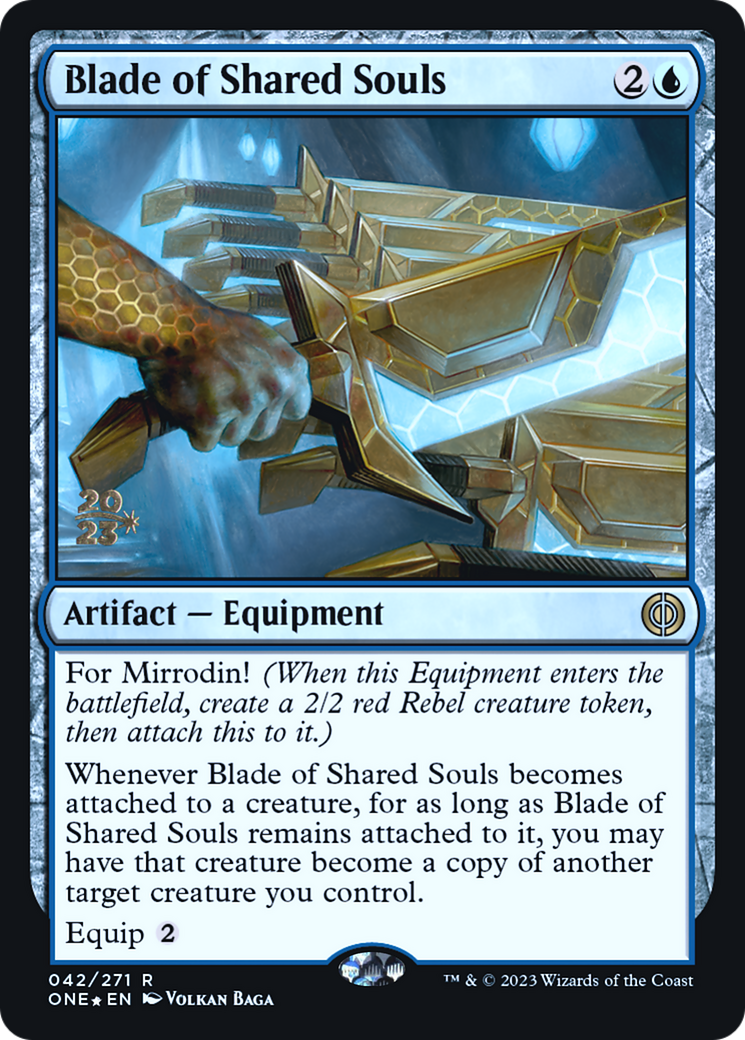 Blade of Shared Souls [Phyrexia: All Will Be One Prerelease Promos] | Black Swamp Games