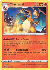 Charizard (025/185) (Cracked Ice Holo) (Theme Deck Exclusive) [Sword & Shield: Vivid Voltage] | Black Swamp Games