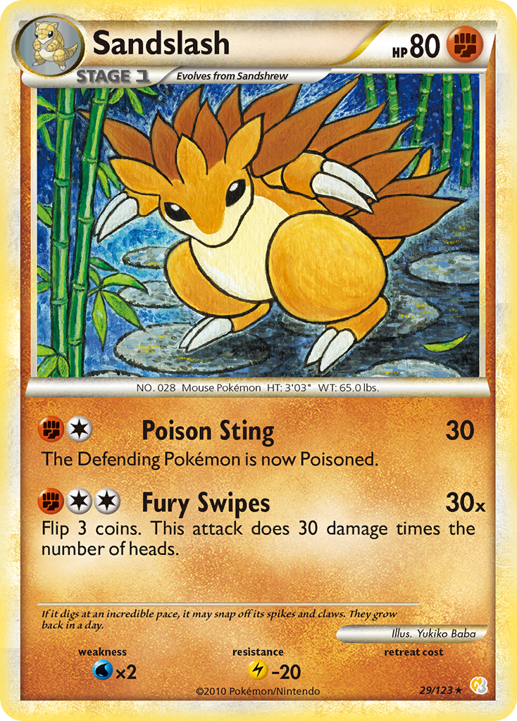 Sandslash (29/123) [HeartGold & SoulSilver: Base Set] | Black Swamp Games