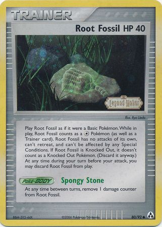 Root Fossil (80/92) (Stamped) [EX: Legend Maker] | Black Swamp Games