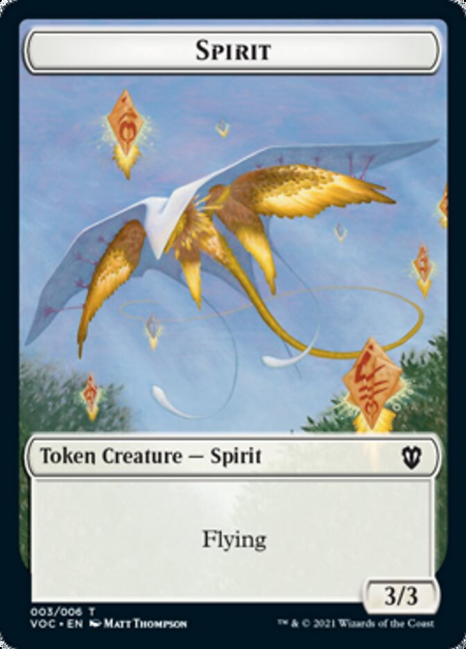 Spirit (003) // Thopter Double-sided Token [Innistrad: Crimson Vow Commander Tokens] | Black Swamp Games