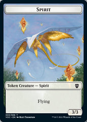 Spirit (003) // Thopter Double-sided Token [Innistrad: Crimson Vow Commander Tokens] | Black Swamp Games