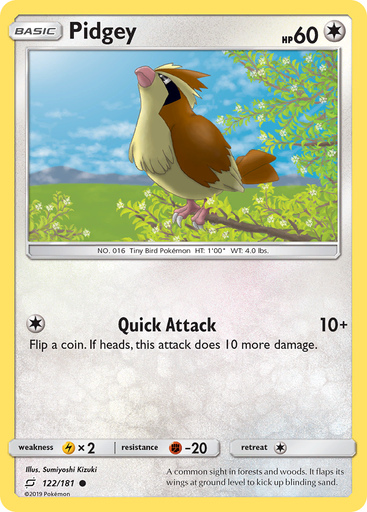 Pidgey (122/181) [Sun & Moon: Team Up] | Black Swamp Games