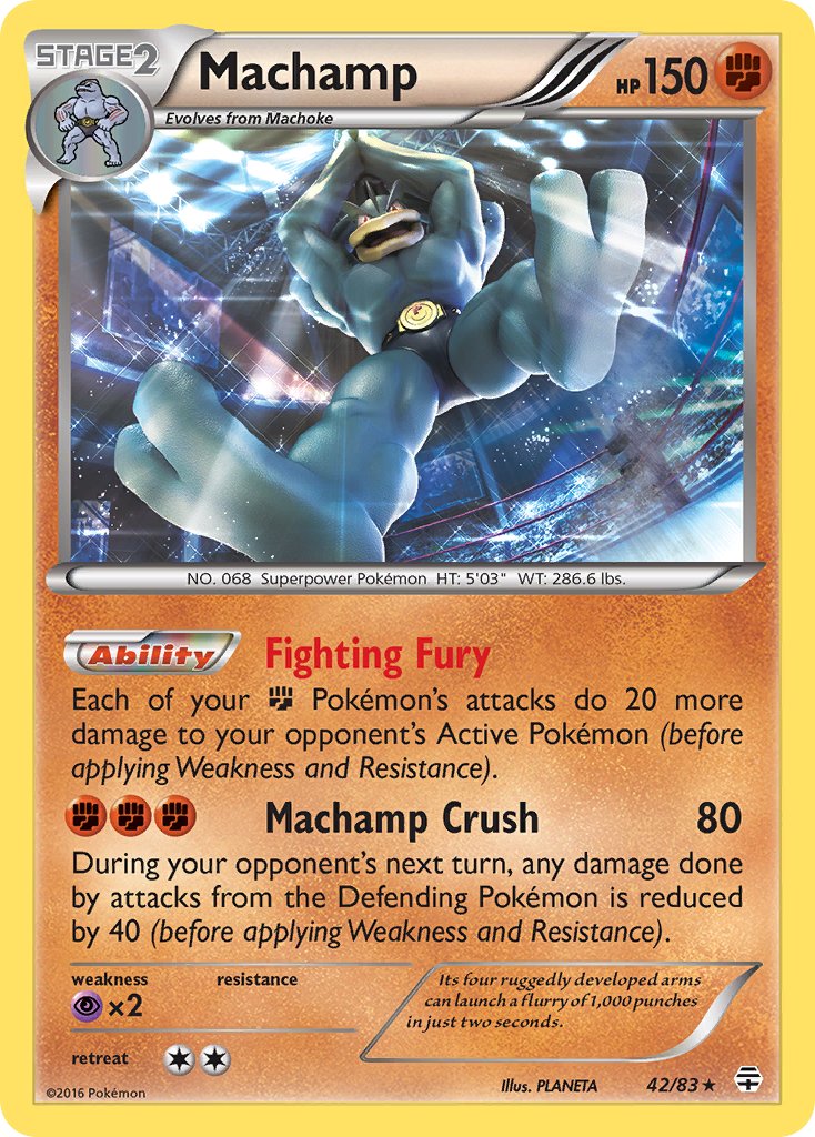 Machamp (42/83) (Theme Deck Exclusive) [XY: Furious Fists] | Black Swamp Games