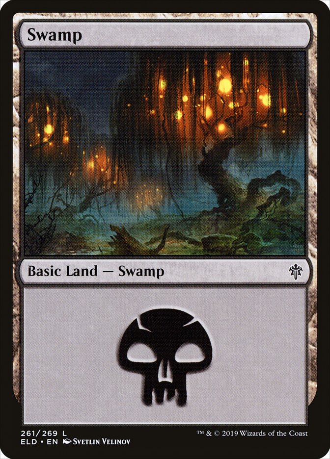 Swamp (261) [Throne of Eldraine] | Black Swamp Games