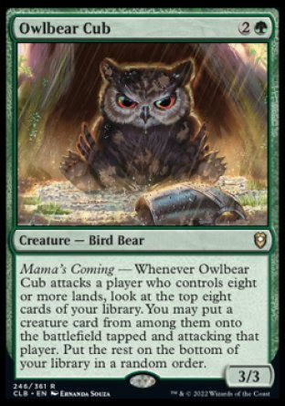 Owlbear Cub [Commander Legends: Battle for Baldur's Gate] | Black Swamp Games