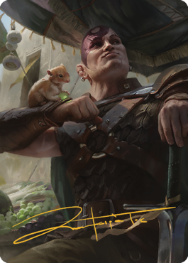 Minsc & Boo, Timeless Heroes Art Card (38) (Gold-Stamped Signature) [Commander Legends: Battle for Baldur's Gate Art Series] | Black Swamp Games