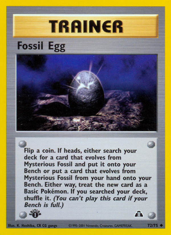 Fossil Egg (72/75) [Neo Discovery 1st Edition] | Black Swamp Games