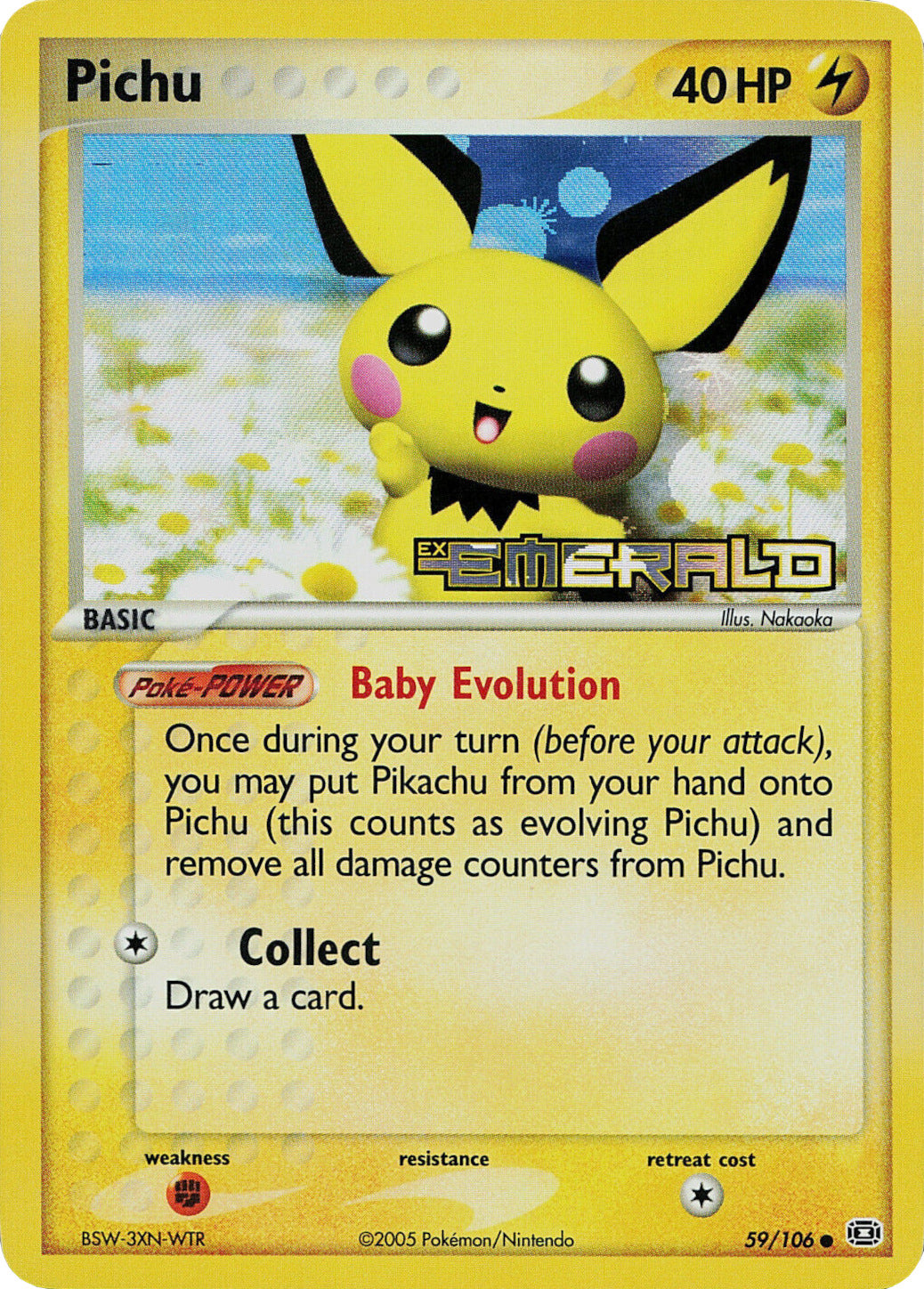 Pichu (59/106) (Stamped) [EX: Emerald] | Black Swamp Games