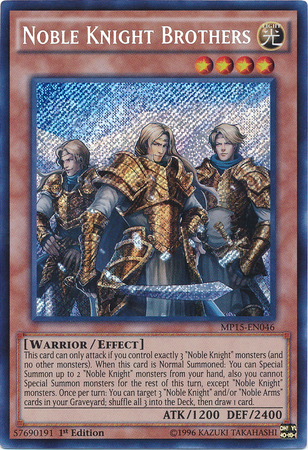 Noble Knight Brothers [MP15-EN046] Secret Rare | Black Swamp Games