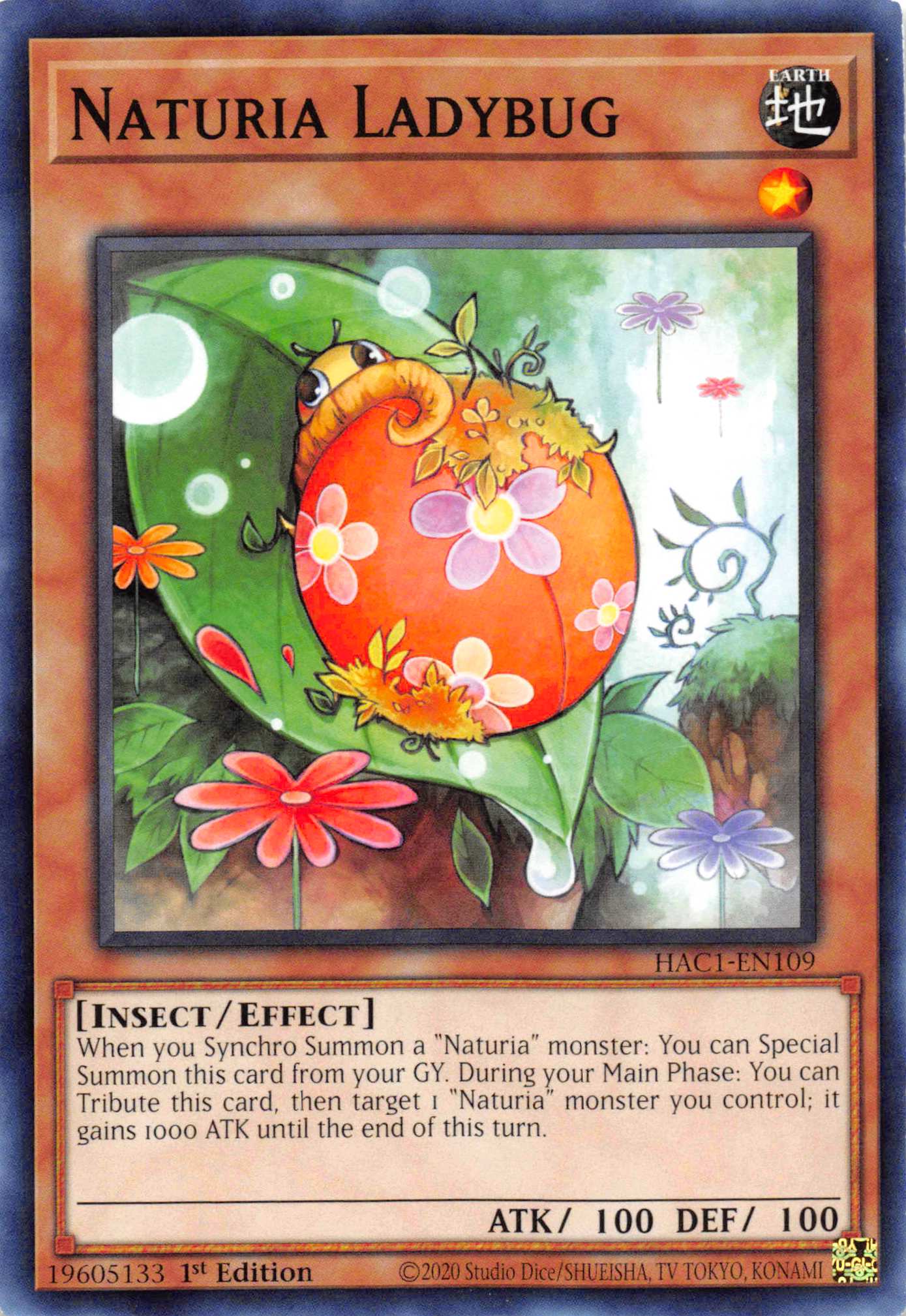 Naturia Ladybug (Duel Terminal) [HAC1-EN109] Parallel Rare | Black Swamp Games