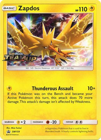 Zapdos (SM159) (Staff) [Sun & Moon: Black Star Promos] | Black Swamp Games