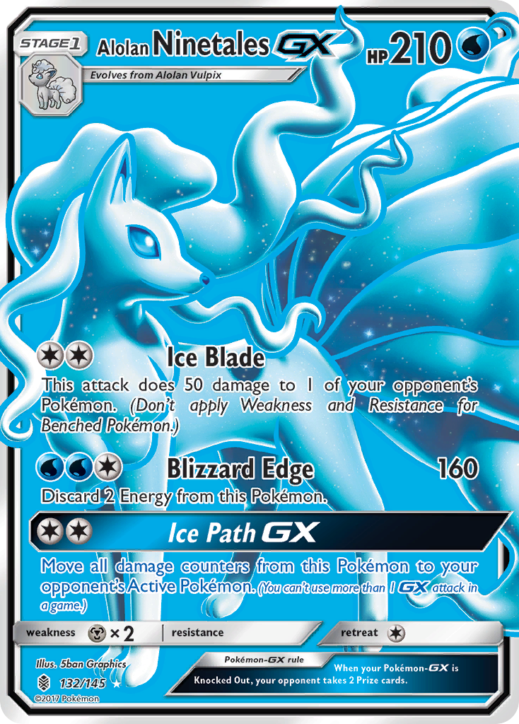 Alolan Ninetales GX (132/145) [Sun & Moon: Guardians Rising] | Black Swamp Games