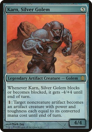 Karn, Silver Golem (Commander's Arsenal) [Commander's Arsenal Oversized] | Black Swamp Games