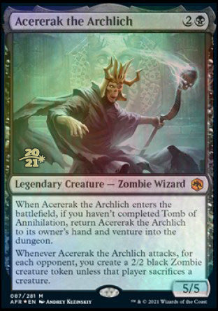 Acererak the Archlich [Dungeons & Dragons: Adventures in the Forgotten Realms Prerelease Promos] | Black Swamp Games