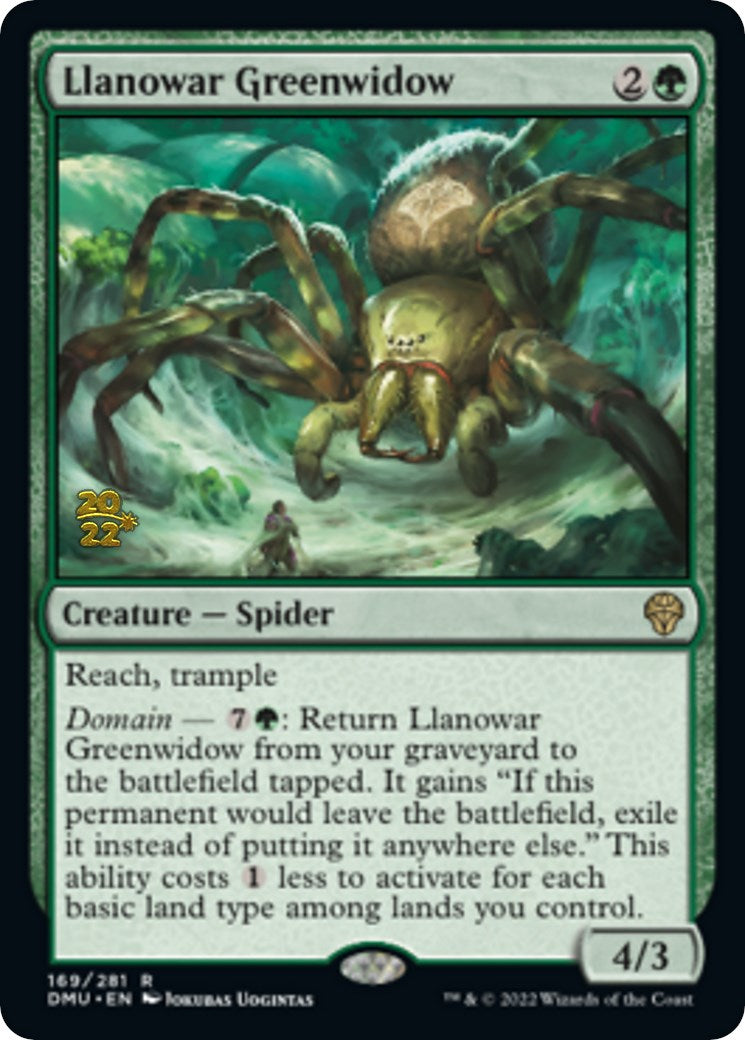 Llanowar Greenwidow [Dominaria United Prerelease Promos] | Black Swamp Games