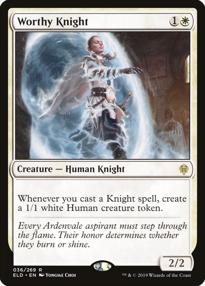 Worthy Knight (Promo Pack) [Throne of Eldraine Promos] | Black Swamp Games