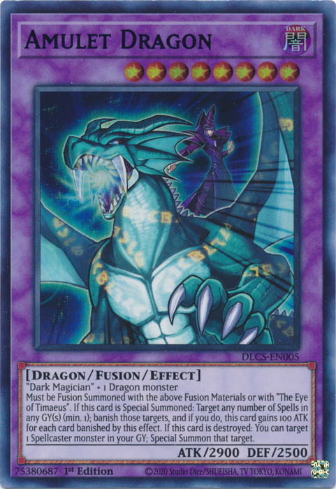 Amulet Dragon (Blue) [DLCS-EN005] Ultra Rare | Black Swamp Games