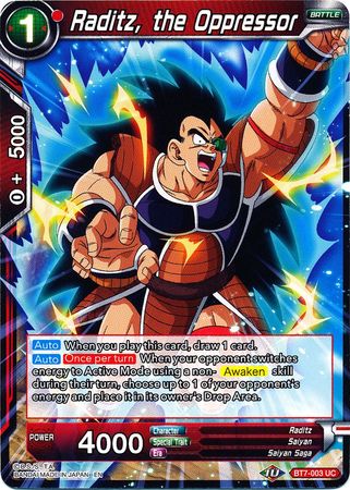 Raditz, the Oppressor [BT7-003] | Black Swamp Games