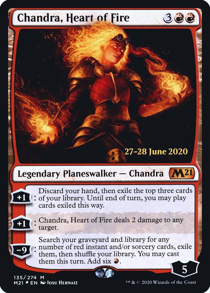 Chandra, Heart of Fire  [Core Set 2021 Prerelease Promos] | Black Swamp Games
